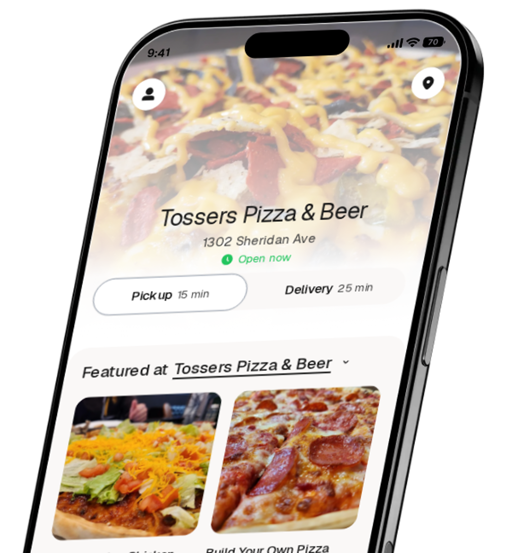 Tossers Pizza & Beer app preview
