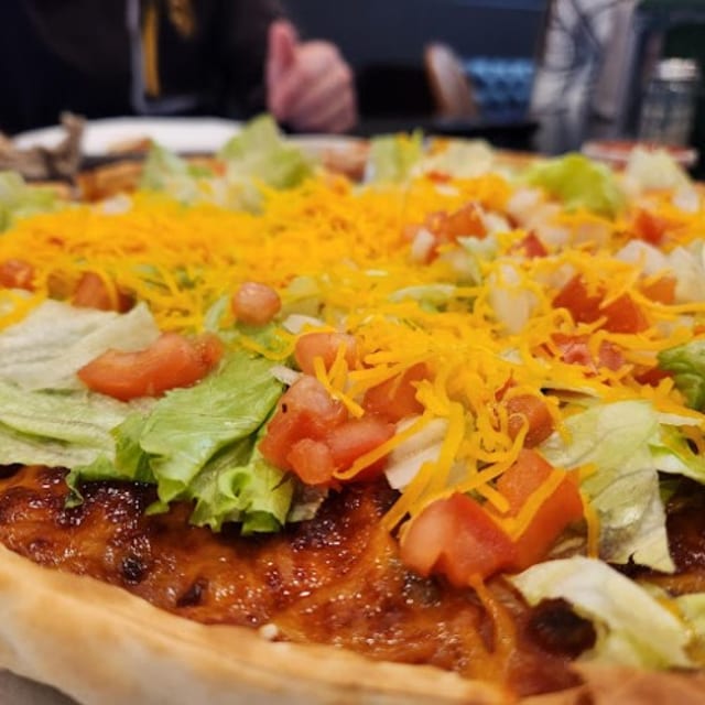 Taco- Beef or Chicken Pizza.