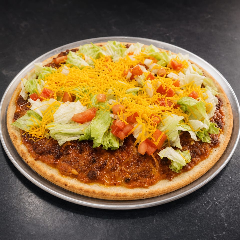 Taco- Beef or Chicken Pizza.