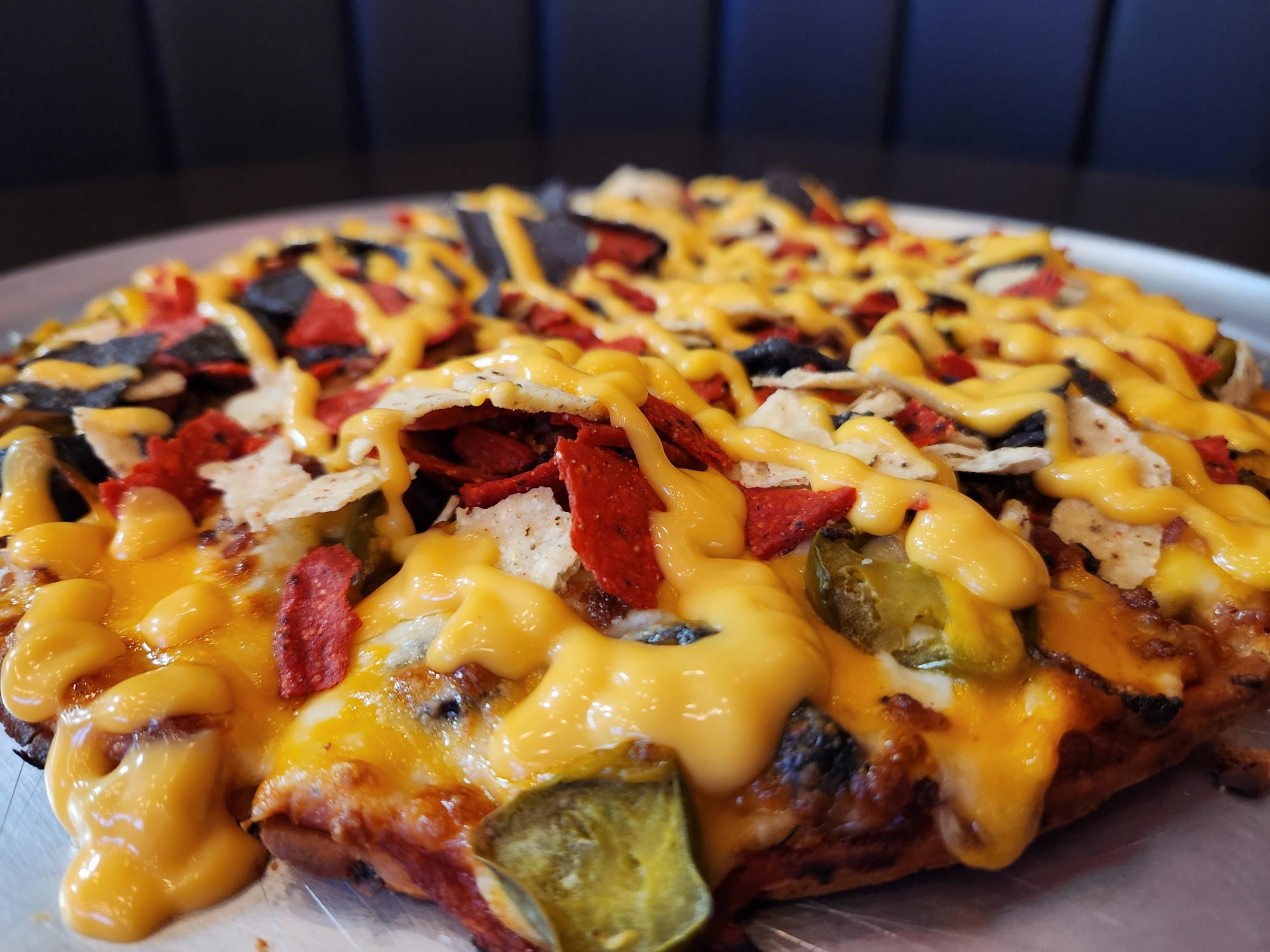 Nacho Libre pizza from Tossers Pizza & Beer